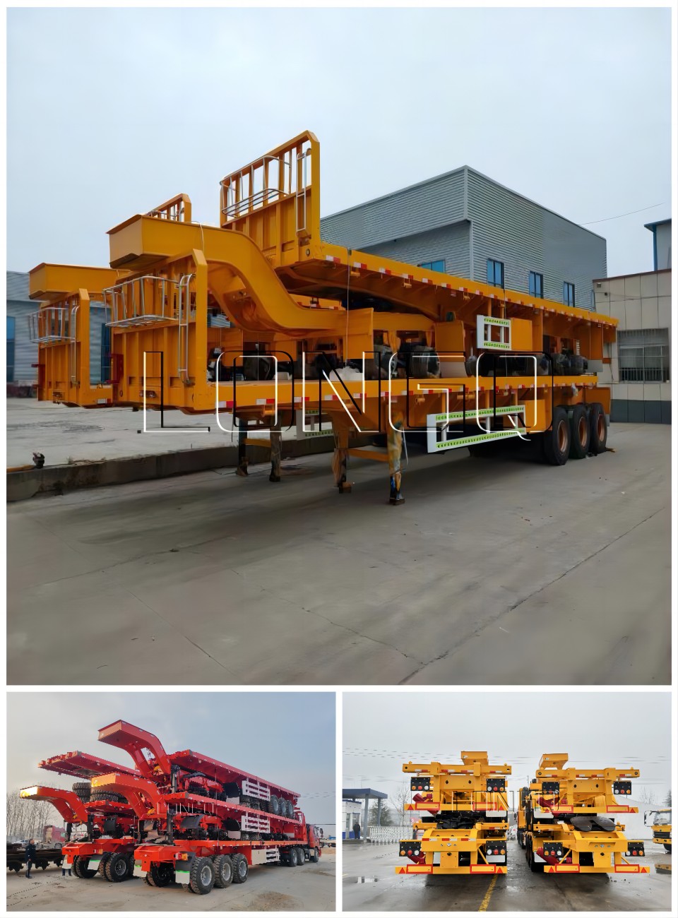 Container Flatbed Mongolia Trailer