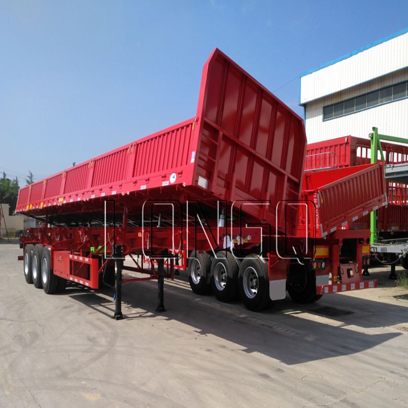 3 Axle Side Dump Semi Trailer