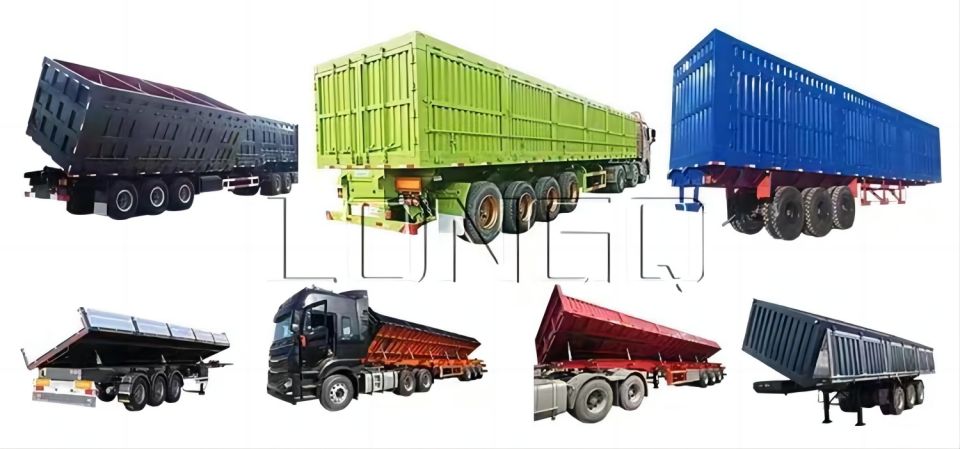 3 Axle Side Dump Semi Trailer