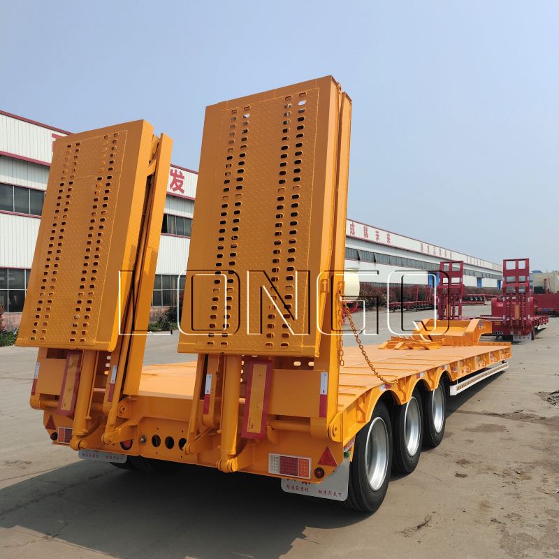 3 Axles Hydraulic Low Bed Traile for sale