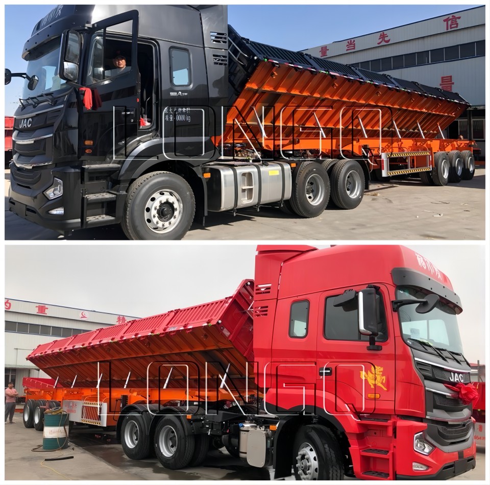 3 Axle Side Dump Semi Trailer