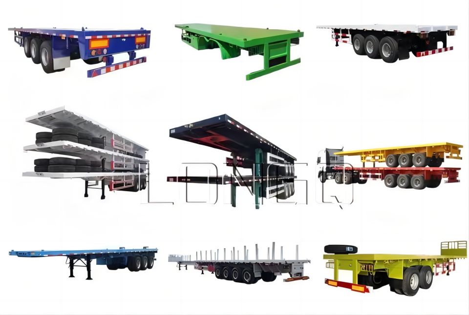  Container Flatbed Semi Trailer With Container Lock